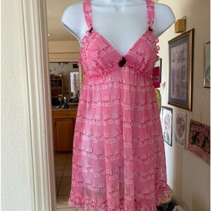 Betsy Johnson Pink 2 Piece Lingerie.